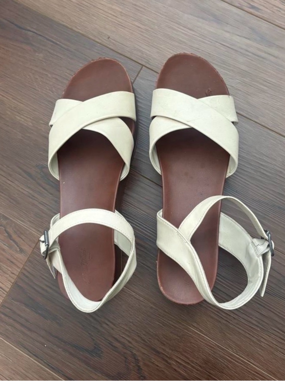 cream sandals